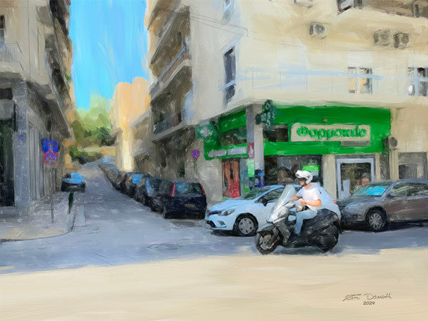 Kosta Tsiklitira Street Athens, Greece 2024 by Tom Damoth